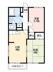 アメニティタカミA棟の物件間取画像